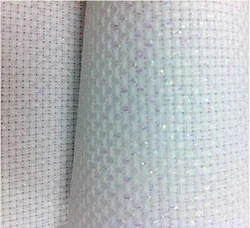 

oneroom 11Count(11CT) Cross Stitch Fabric Aida Cloth white metallic aida 50X50cm Free Shipping