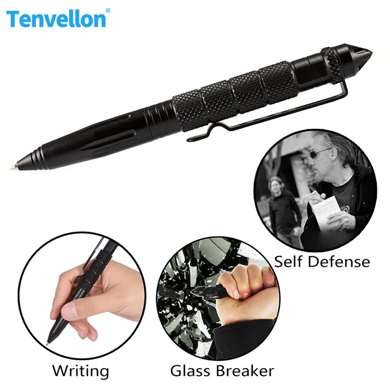 Тактическая Ручка Tenvellon, принадлежности для самообороны, инструмент для самозащиты с острыми головками, инструмент для личной защиты из вольфрамовой стали