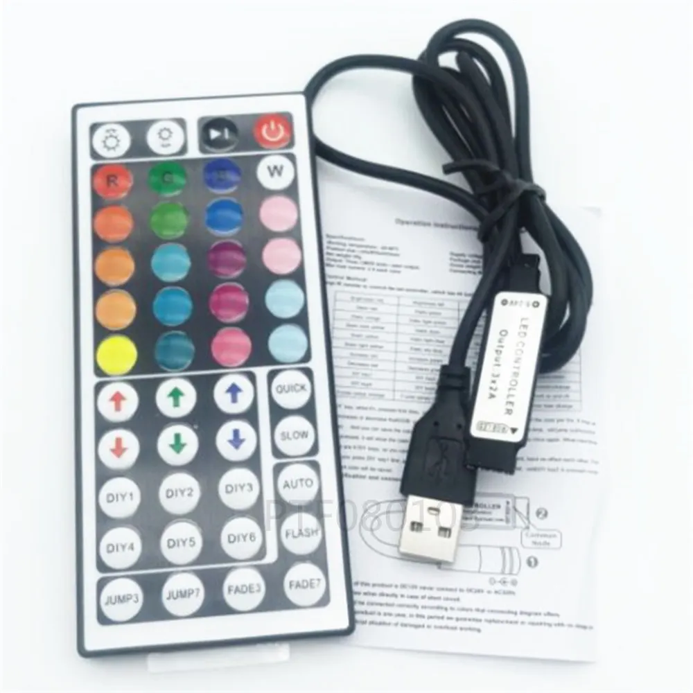 5 шт. 44-клавишный светодиодный ИК RGB мини USB контроллер для Светодиодные полосы