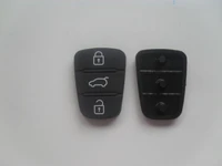replacement 3 buttons rubber pad for hyundai i10 i20 i30 ix35 kia sportage cerato rio flip key protective pad