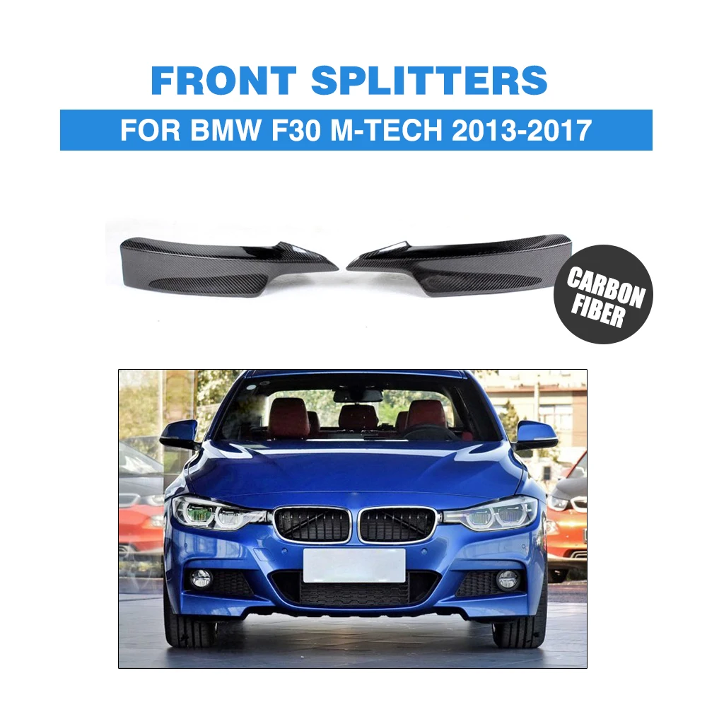 Углеродного волокна переднего бампера боковые разветвители фартуки для BMW 3