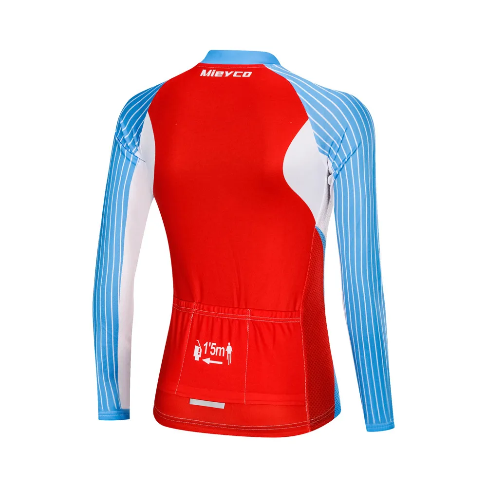 Фото Женская велосипедная майка из 100% полиэстера с длинным рукавом Maillot Ropa Ciclismo велосипедная одежда быстросохнущая велосипедная одежда спортивная одежда №2