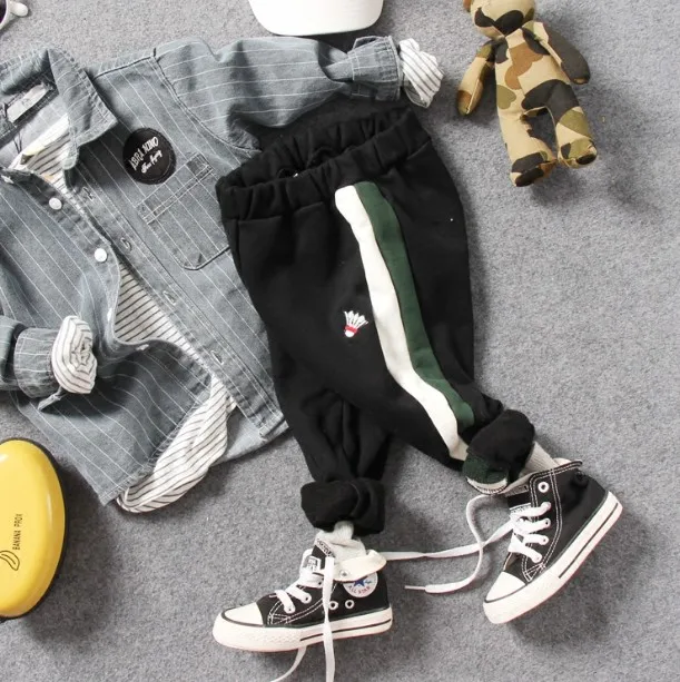 Только штаны 1 шт. От 2 до 8 лет новинка 2017 года осенние махровые повседневные для