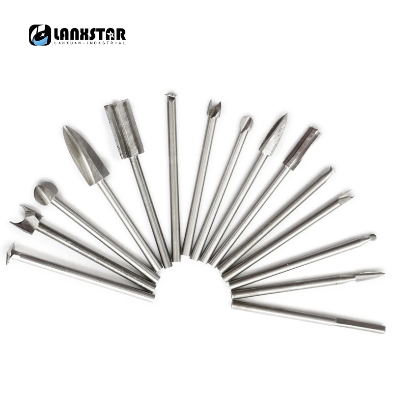 

Multifunction 15PCS HSS Wood Carving Woodworking Chisel Cutter Drill Grinding Head Electric Grinding Carving Tools