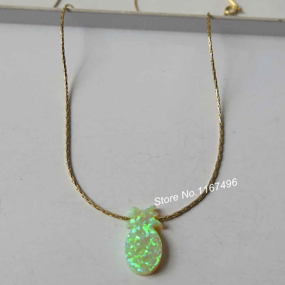 20 шт./лот 925 серебро Фрукты Ананас опал ожерелье ананас Тропическое для подарка|opal