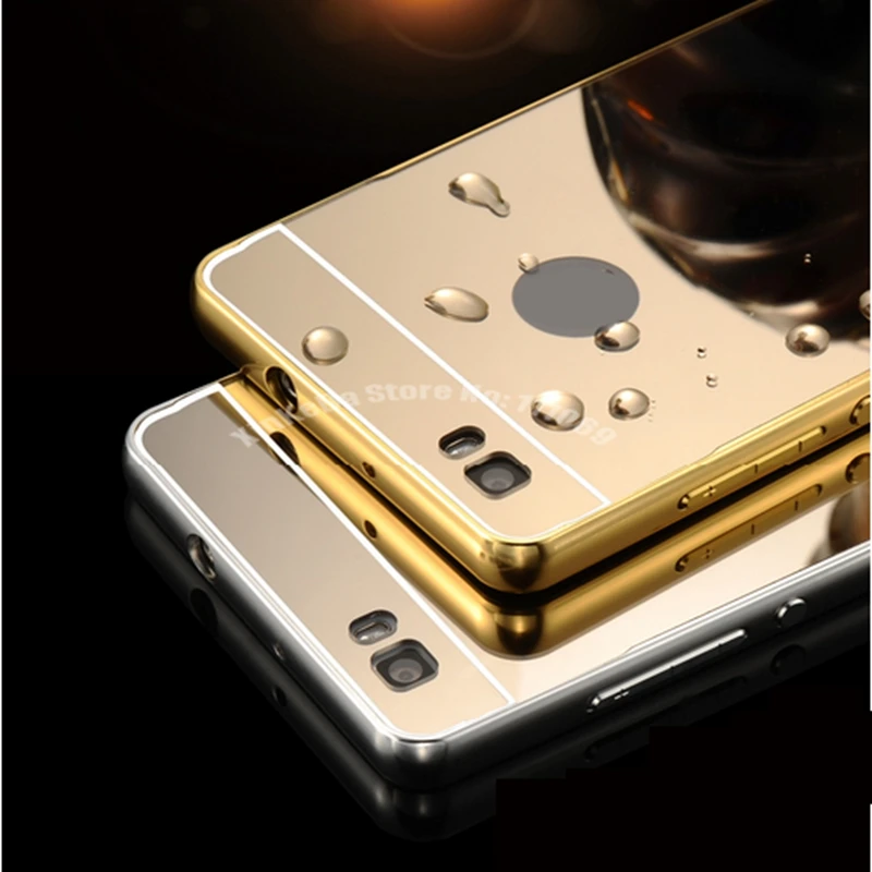 10 шт. роскошный акриловый Алюминиевый металлический зеркальный чехол для Huawei Ascend