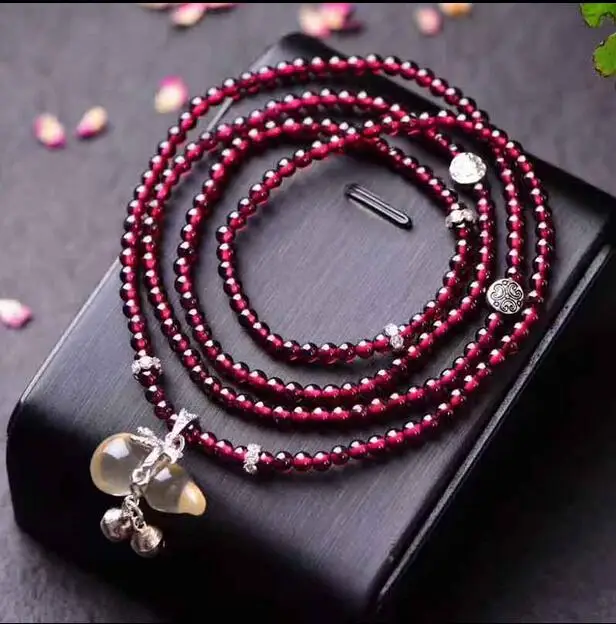 ZCD 1213 + натуральные вина красный гранат браслет цепочка для женщин 108 | Украшения и