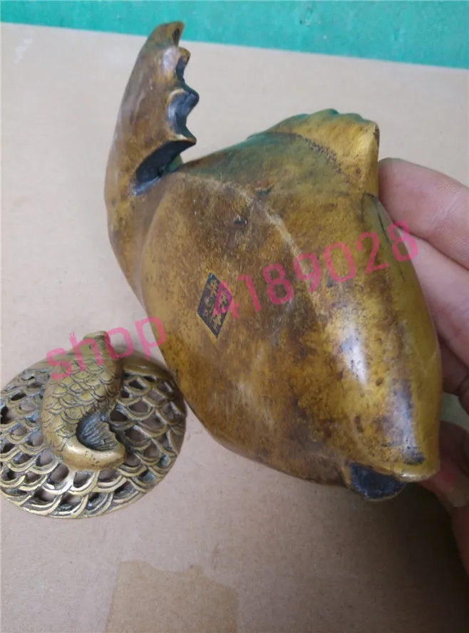 

Pure copper, hollow out fish shape, Incense burner / smoked Incense burner