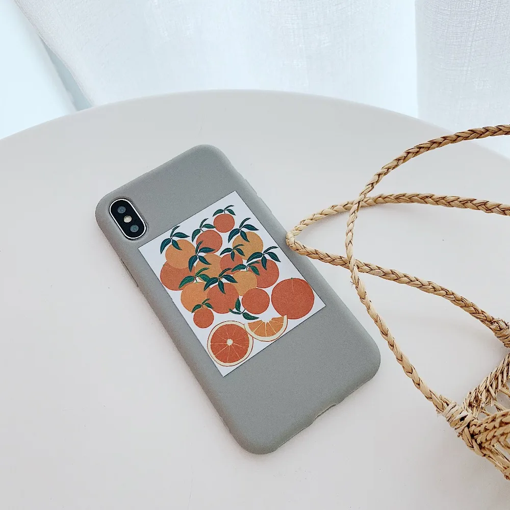 Ourpho INS художественная иллюстрация чехол для iPhone X XR XS MAX жидкий силикон утолщение
