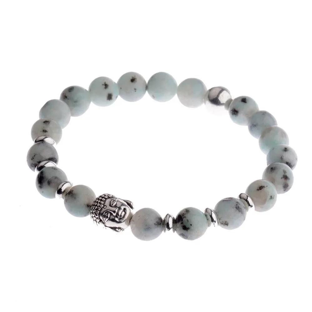 Голова Будды 8 мм искусственный зеленый камень унисекс высокое качество Сплав