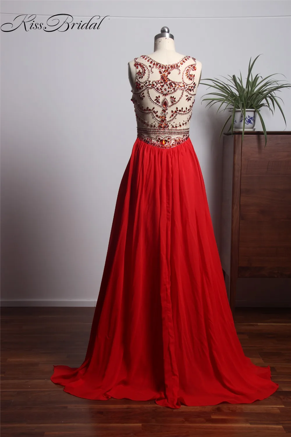 Vestidos de festa новые красные Выпускные платья 2018 с глубоким вырезом без рукавов