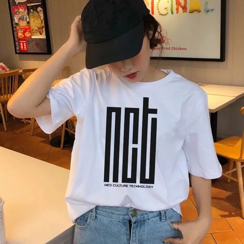 Nct Футболка женская Ullzang Эстетическая muisic Мода корейский стиль футболка Женская Harajuku Графический Топ 90s тройники Винтаж - Цвет: 2753