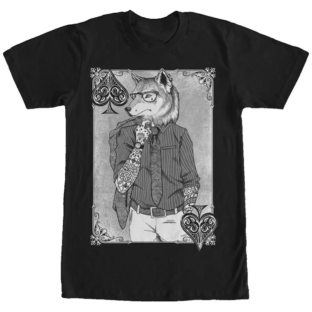 Hot Sale Men T Shirt Fashion Lost Gods Tattooed Fox Man Mens Graphic T Shirt Summer O-Neck Tops