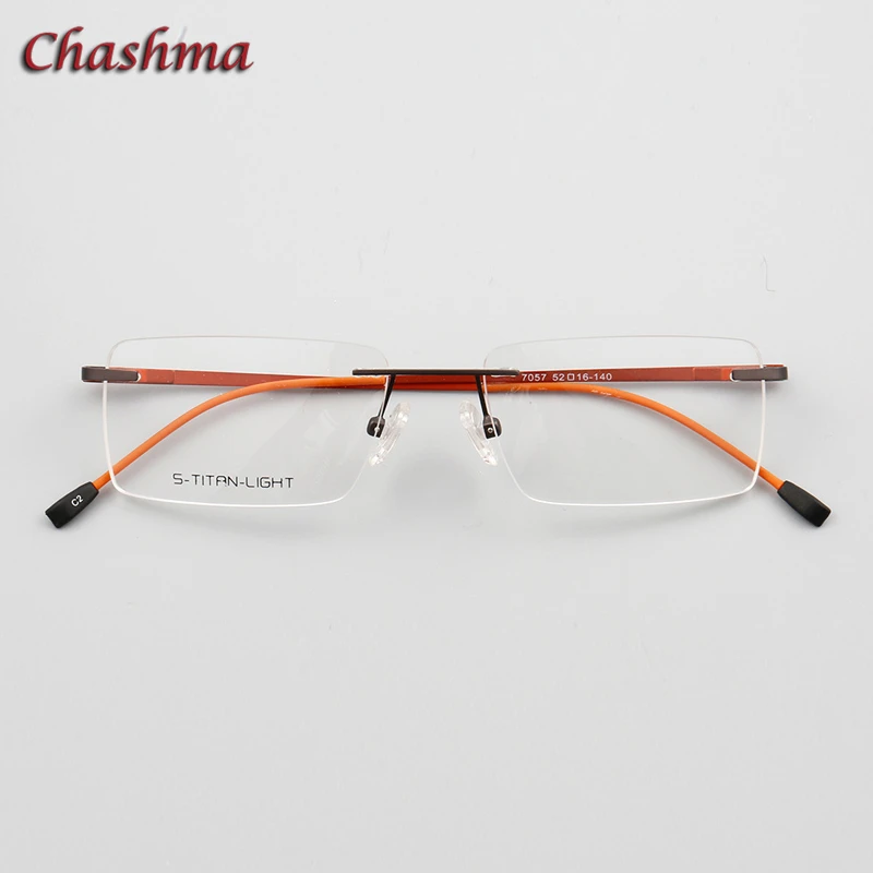 Chashma, дизайнерские очки, оптические, по рецепту, титановая оправа для мужчин, без оправы, светильник, для очков, шарнир, качественная оправа для очков, для мужчин