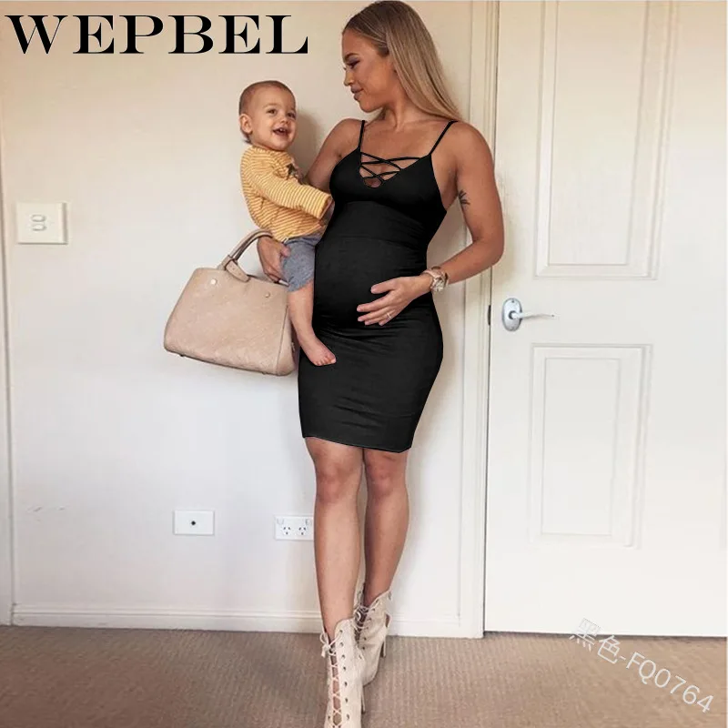 WEPBEL Новое Женское модное хлопковое мягкое удобное платье для беременных