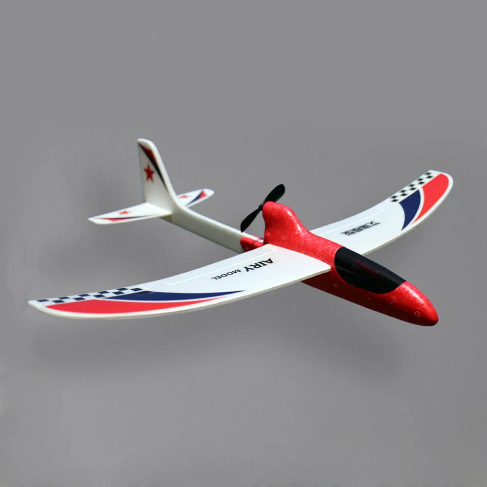 Red Новые DIY планер Пены RC беспилотный конденсатор ручной метания Электрический самолет устойчивость к падению игрушки для детей подарок на день рождения - Цвет: Red
