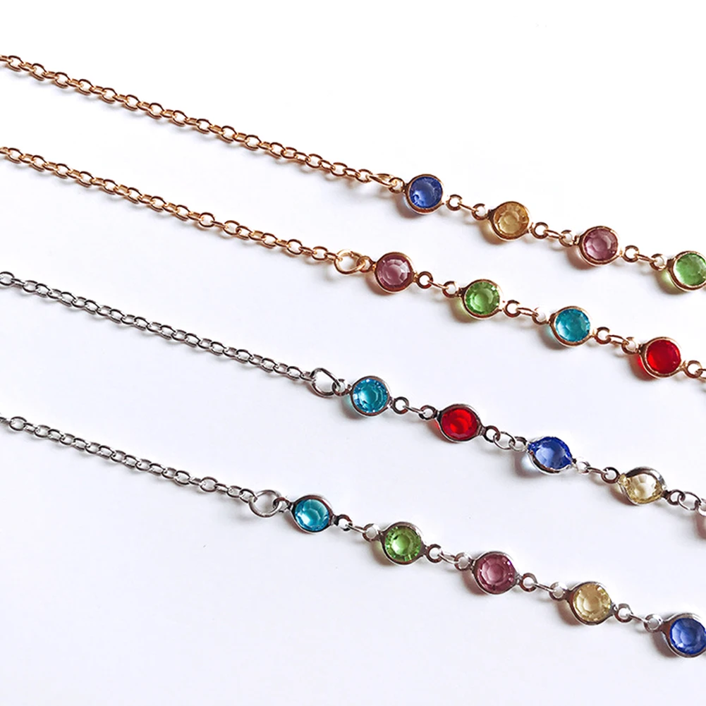 Новинка 2019 модные женские золотистые и Серебристые цепочки для очков Женский