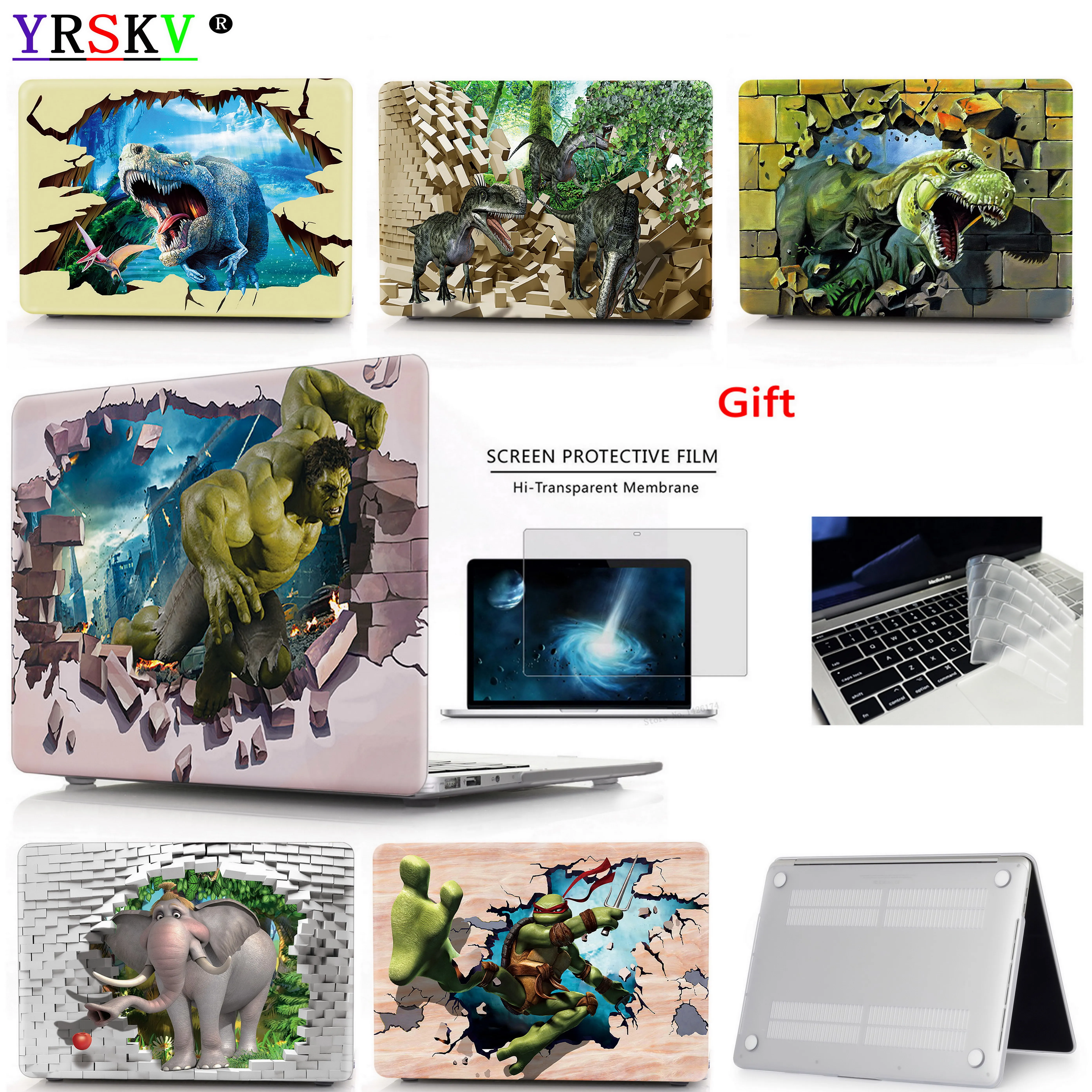 Новый 3D чехол для Apple Macbook Air Pro retina 11 12 13 15 дюймов сумка ноутбука нового Mac book 3 4