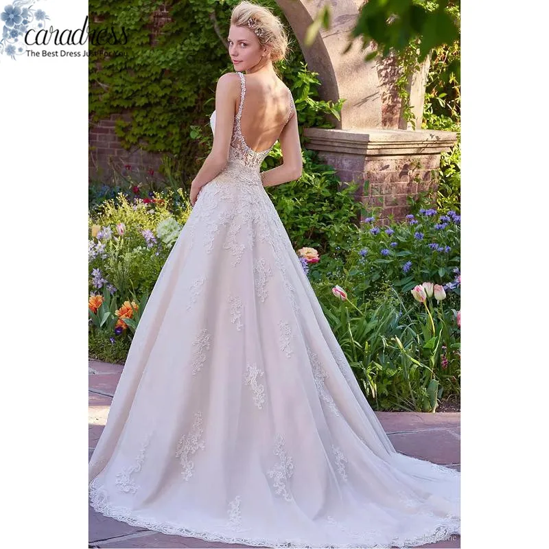 2017 New Elegant Lace Wedding Dresses Backless Sweetheart Appliques Gowns Beaded Belt Garden Arabic Bridal Vestios | Свадьбы и