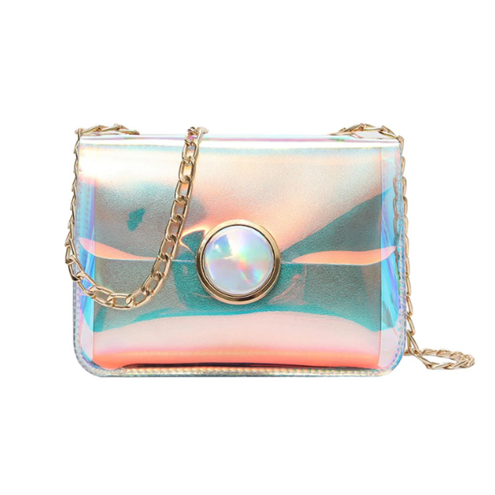 Прозрачная женская сумка из ПВХ прозрачная пляжная сумка-мессенджер лазерная