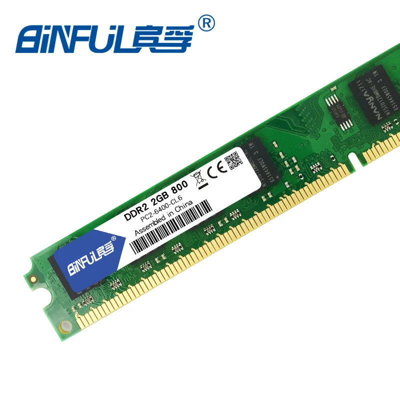 Binful DDR2 667 МГц/800 МГц 4 Гб(комплект из 2,2X2 ГБ для двухканального) PC2-5300 PC2-6400 оперативной памяти для настольного компьютера 1,8 в