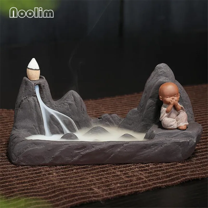 Креативный Фиолетовый Глиняный ладан конусы горелка ручной работы Zen маленький