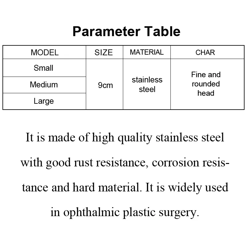 Офтальмологическая нержавеющая сталь гранулема подрезание мебраломианов киста