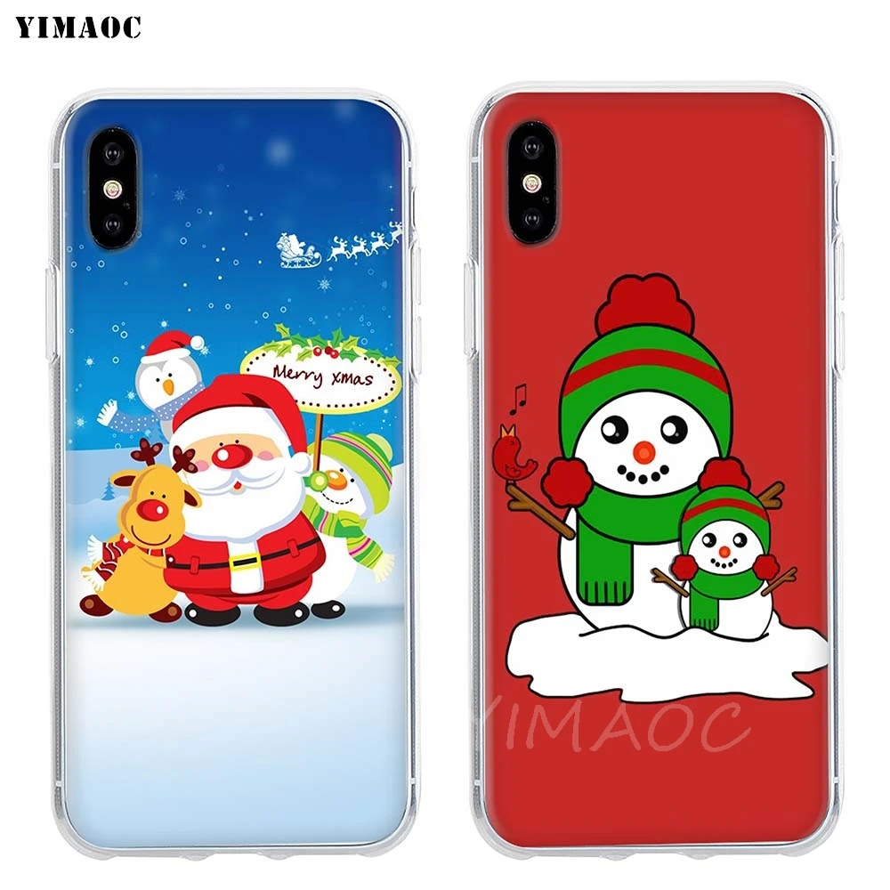 YIMAOC Рождественский снеговик самый Чудесный мягкий чехол из ТПУ для iPhone 8 7 6 6S Plus 5 5S
