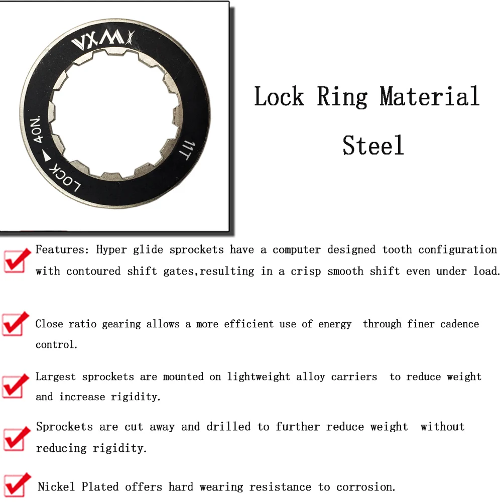 Велосипедный маховик VXM 11S 11 50t кассеты MTB для велосипеда свободного хода SRAM Shimano XT R