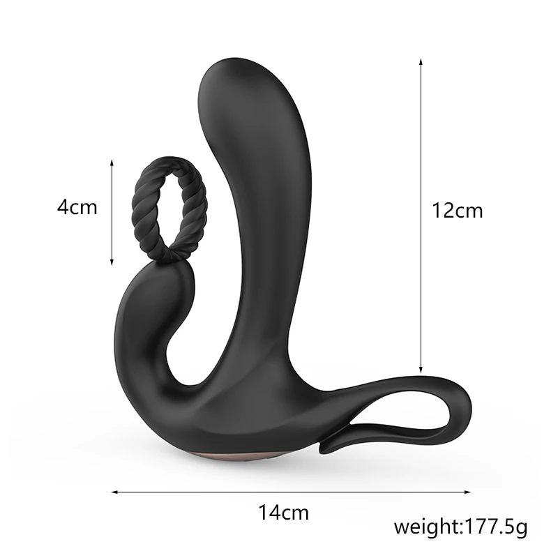 Мужской мастурбатор вибратор простаты массаж с фаллоимитатор кольцо Анальный