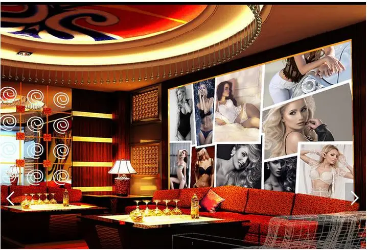 Пользовательские фото обои 3d настенные фрески бар девушка высококлассный фон