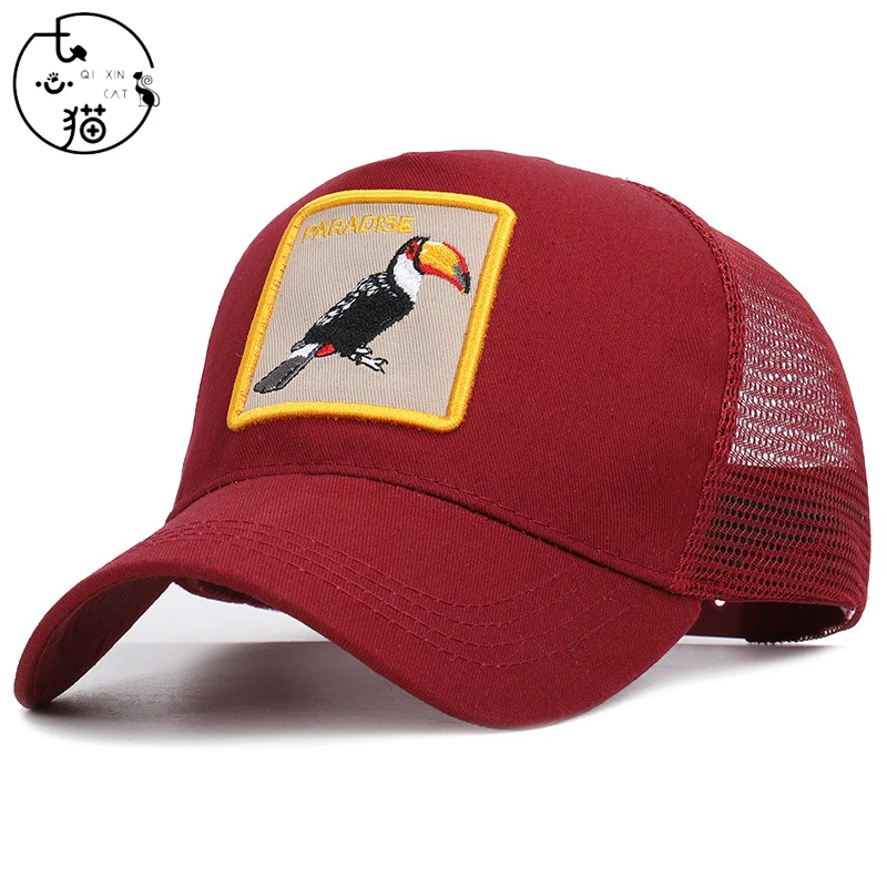 11 видов стилей новинка бейсболка с вышивкой животных Кепка водителя грузовика