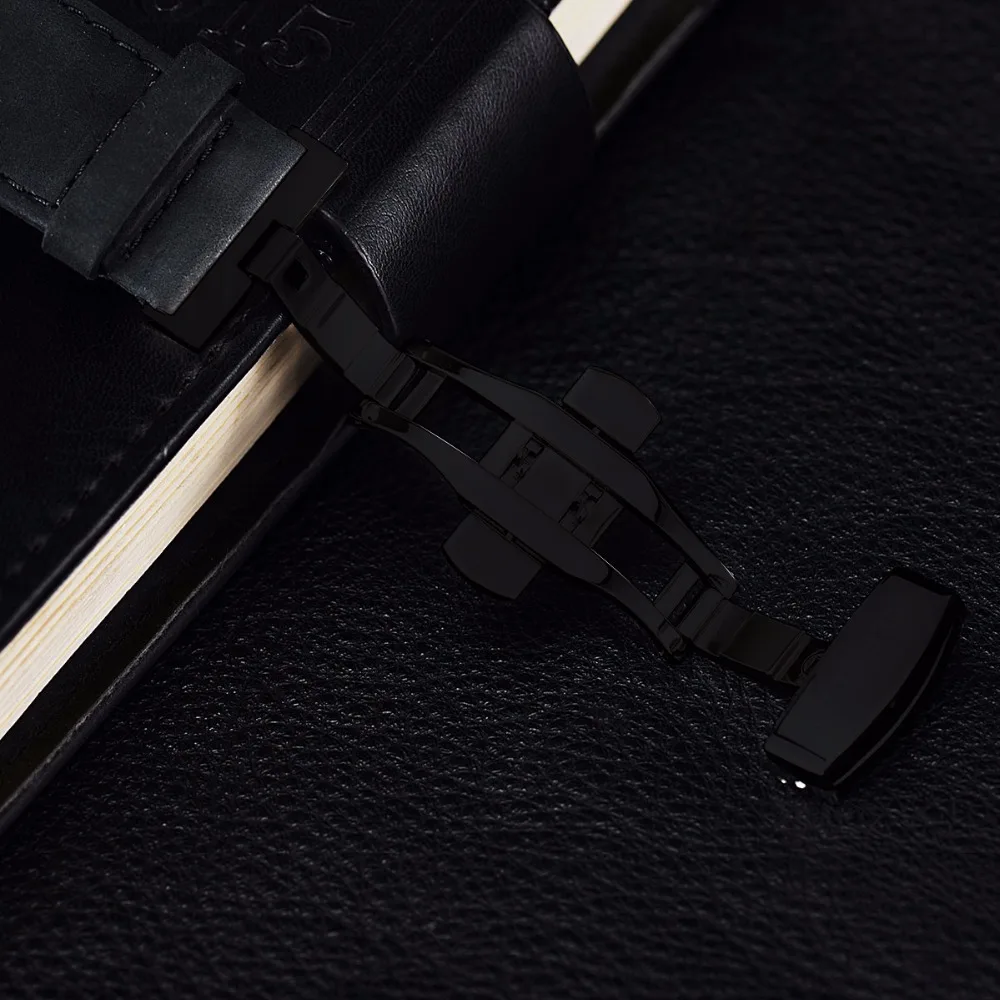 Риф Тигр/RT светящиеся спортивные часы для мужчин Скелетон черные стальные