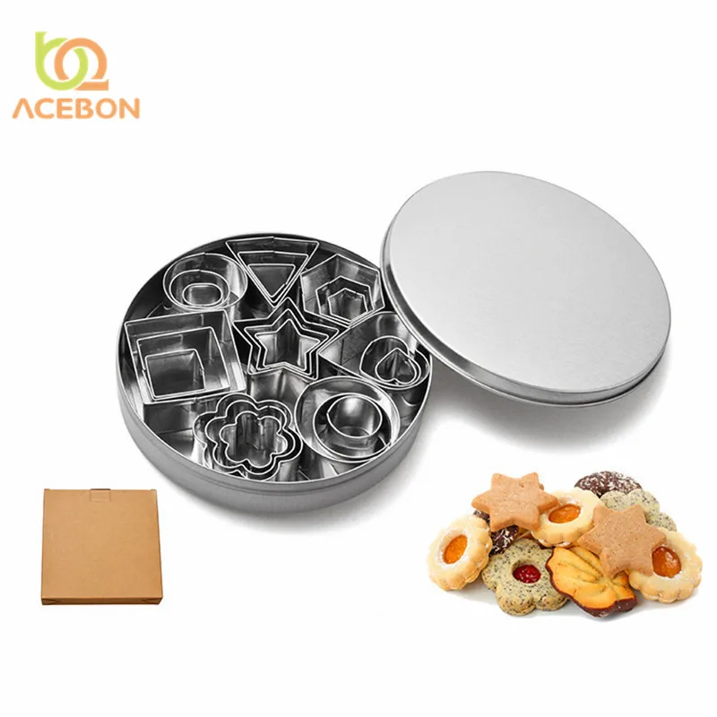 ACEBON 24 шт набор из нержавеющей стали Форма для резки торта печенья DIY печь выпечки
