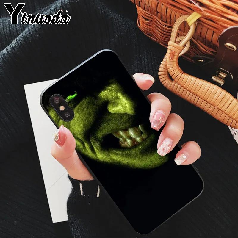 Yinuoda герои Marvel Hulk DIY печать рисунок чехол для телефона чехол для iPhone 5 5Sx 6 7 7plus 8 8Plus X XS MAX XR