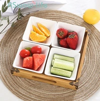 creative snack plate ceramic plate fruit dried fruit snack bowl serving dishes nut platter bowls tray for kitchen supplies
