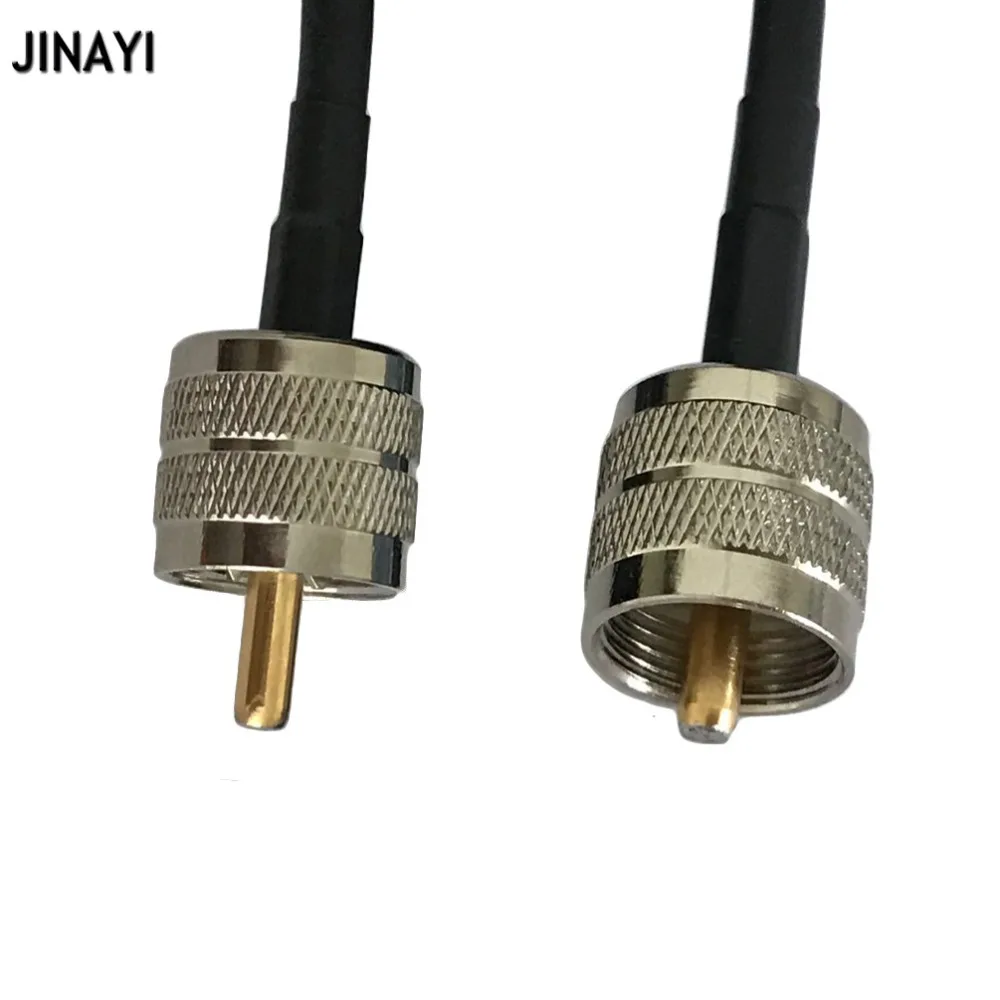RG58 В переменного тока, 50-3 коаксиальный кабель PL259 UHF мужской UHF Мужской разъем адаптера РФ коаксиальный Ham Радио кабель 50ohm 50 см 1/2/3/5, 10 м, 15 м, 20 м