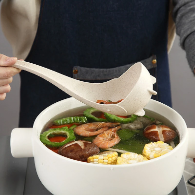 2 в 1 пластиковый ковш суповая ложка форме слона для приготовления пищи длинная