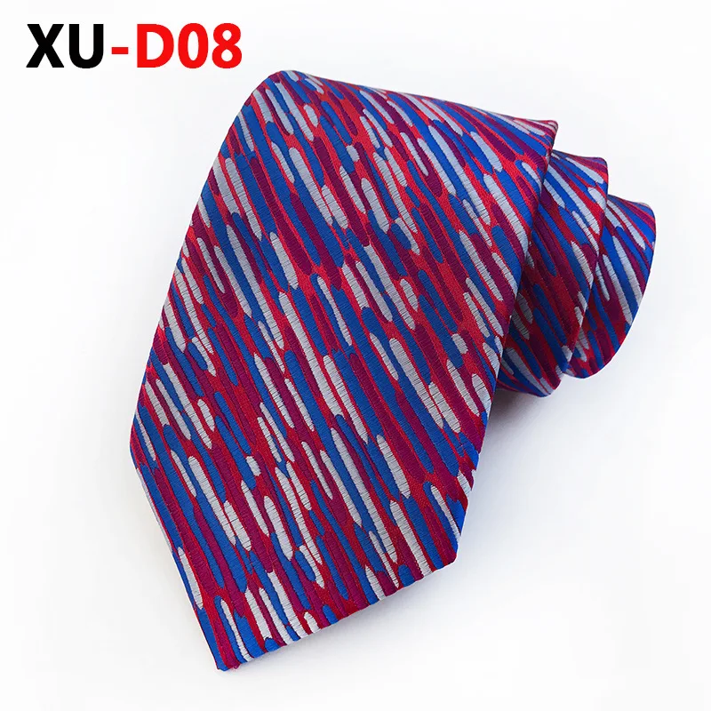 XU-D08 Новые мужские модные галстуки Пейсли классические цветочные полосатые клетчатые жаккардовые галстуки деловые роскошные галстуки для свадебной вечеринки - Цвет: XU-D08