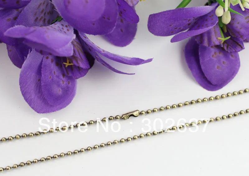 Бесплатная доставка 12 шт. Φ 2 4 мм ожерелья-цепочки с шариками #22492 | Украшения и