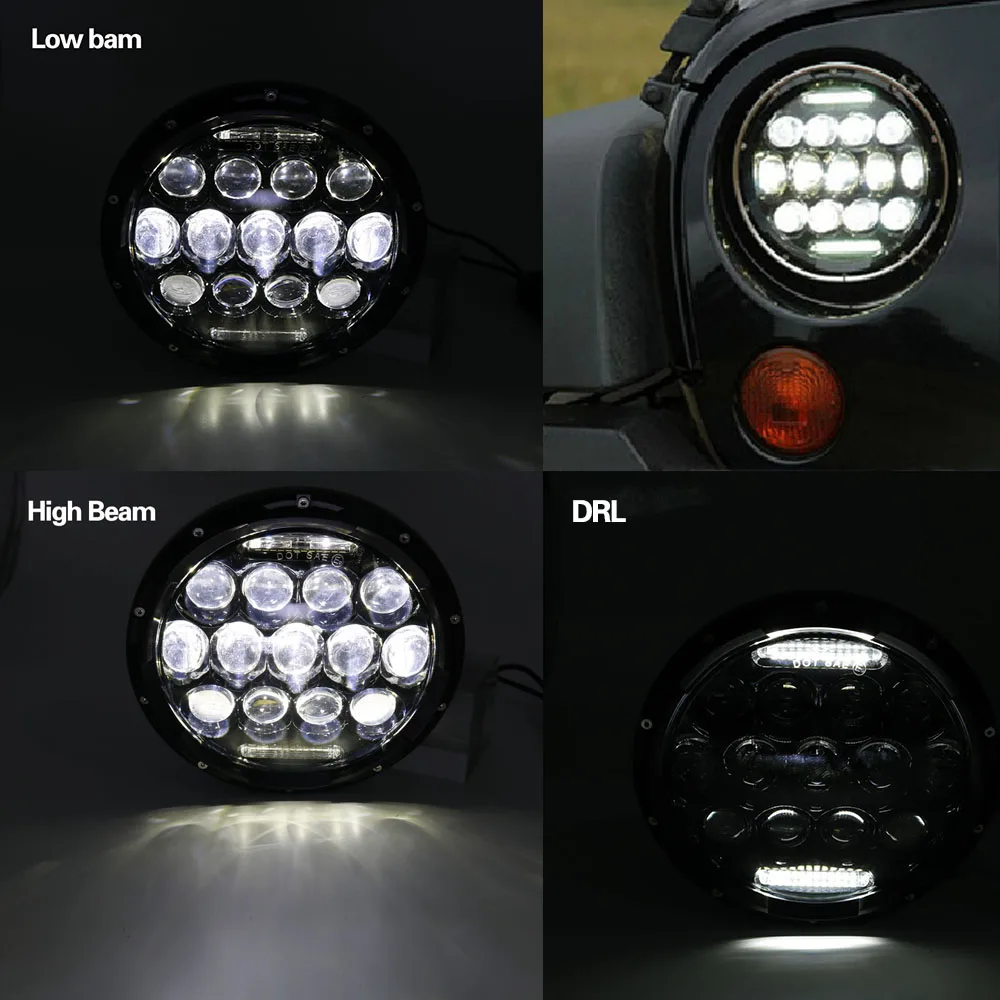 Yamaha Royal Star Venture XVZ1300 Harley 75 Вт 7-дюймовая Светодиодная Фара Для Мотоцикла В Сборе С 4