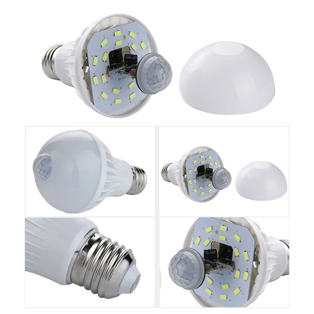 5W 7W 9W E27 Led Light Bulb Infrared Sensor Indoor Outdoor Human Induction Energy Saving Lamp Wholesale | Освещение