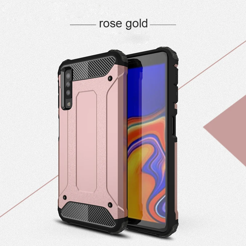 Противоударный чехол-Броня чехол для samsung Galaxy A7 A9 A6 A8 S9 плюс S8 Note 8 9 J7 Duo J4 J6 J8 мягкий силиконовый ПК Жесткий Чехол бампер
