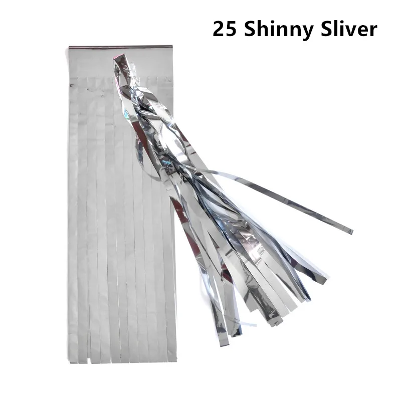 25 shinny sliver 14 дюймов(35 см) папиросная бумага кисточка гирлянда своими руками Свадебные украшения с днем рождения украшения события пакет украшения 1 упаковка = 5 шт - Цвет: 25 shinny sliver