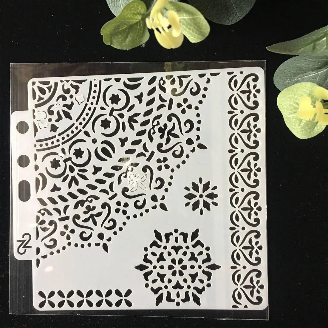 Пластиковые трафареты 1/4 с круглыми краями DIY настенная живопись раскраска для