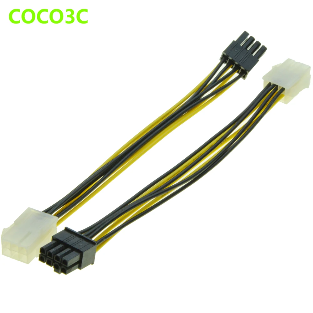 8 контактный Штекерный 6 Женский Кабель питания CPU ATX для PCI express GTX480 GTX260 GTX 280 9800GT