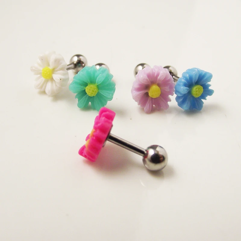 Серьги гвоздики из нержавеющей стали для пирсинга тела 1 шт. 16 г 2 мм|Украшения тела| |