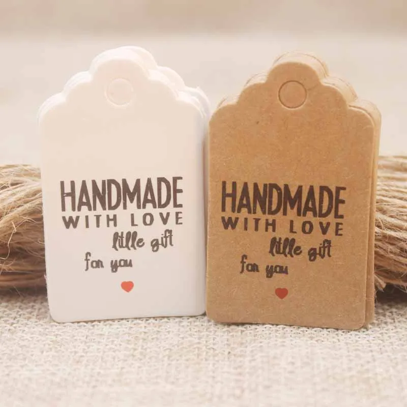 

5*3cm scallop Diy red heart cut wedding favor hang tag card,Thank you Gifts Tag card paper handmade hang tag500+500string/lot