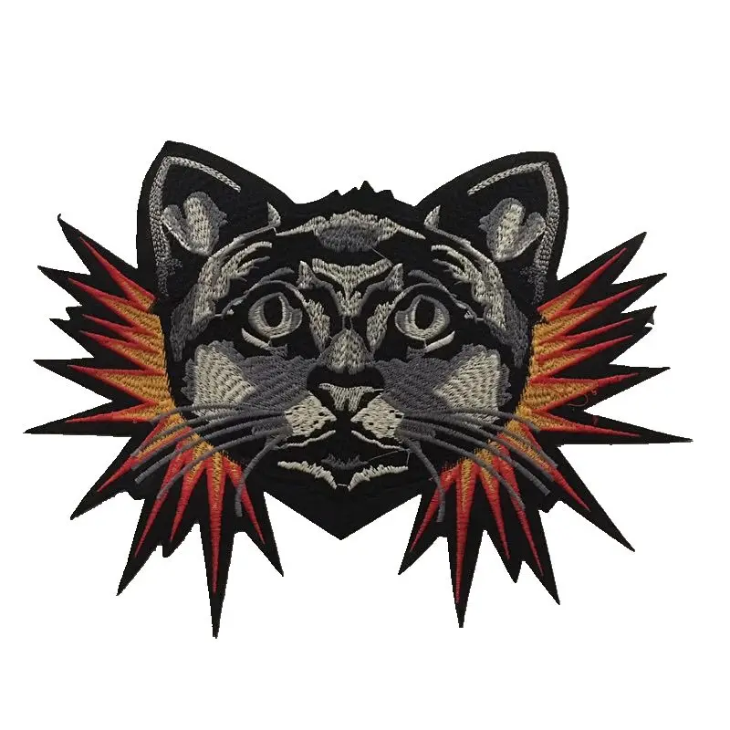 

Cat Patch Embroidered Patches Iron on Patches for Clothes stickers applique fabric applications Decoration for clothes 2pcs