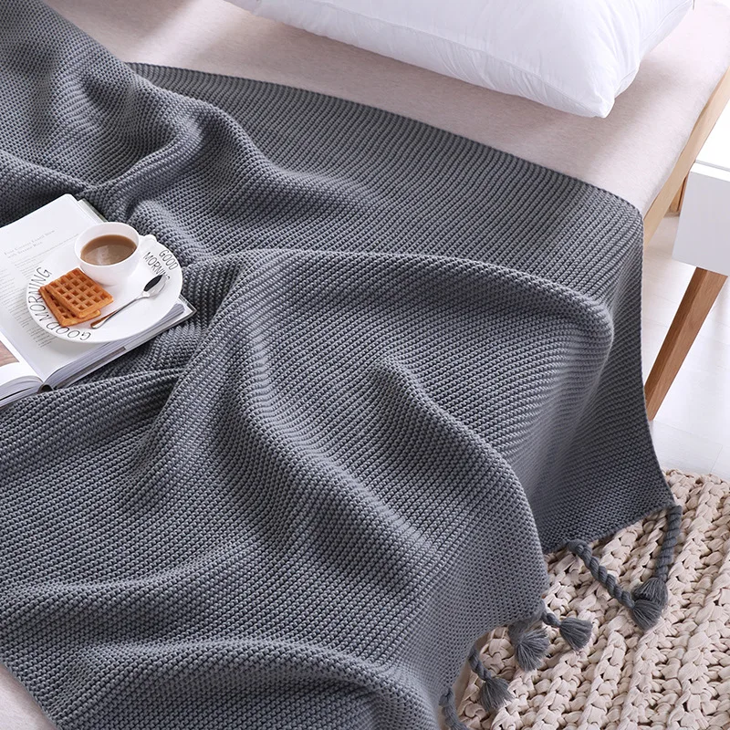 

Nordic Style Home Decoration Casual Knitted Blankets koc narzuta Throw Sofa Cover Plaids Bedpread Gifts for Women